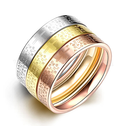 Fashionable 316L Titanium Steel Finger Rings for Women RJEW-BB07022-6-1