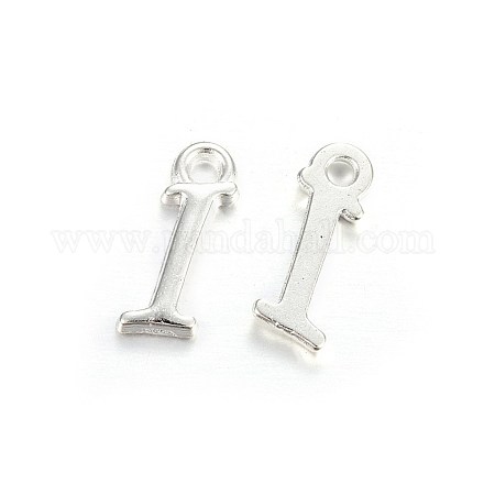 Silver Color Plated Alloy Letter Pendants PALLOY-J718-01S-I-1