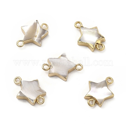 Natural Trochus Shell Connector Charms PEAR-P004-53KCG-1