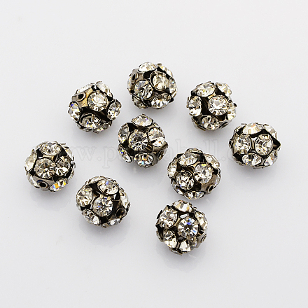 Abalorios de Diamante de imitación de latón RB-A019-14mm-01B-1