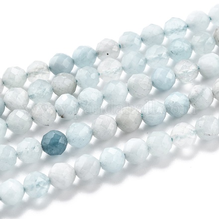Chapelets de perles en aigue-marine naturelle G-H266-04-1