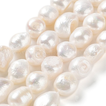 Hebras de perlas de agua dulce cultivadas naturales PEAR-Z002-08-1
