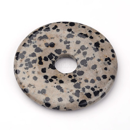 Donut/Pi Disc Natural Gemstone Big Pendants G-L413-02-1