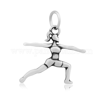 Umano con lo yoga 316 pendenti in acciaio inox STAS-I061-087-1