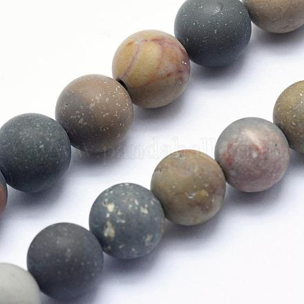 Fili di perle di agata / diaspro oceaniche naturali G-G716-02-4mm-1