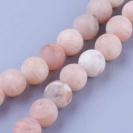 Chapelets de perles de sunstone naturelle naturelles G-G785-01C-1