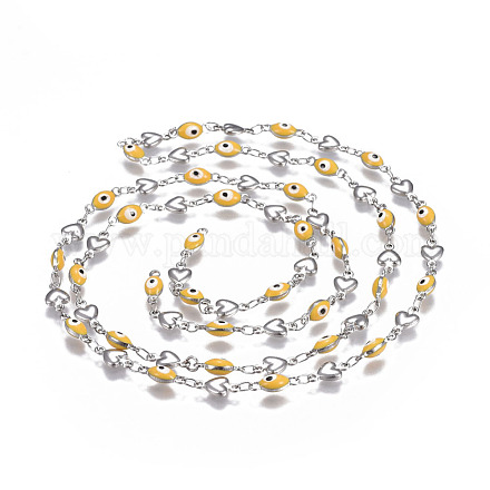 304 Stainless Steel Enamel Chains CHS-P006-01P-01-1