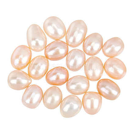 NBEADS 2 Strands 2 Colors about 62 Pcs Natural Cultured Freshwater Pearl Beads PEAR-NB0002-02B-1