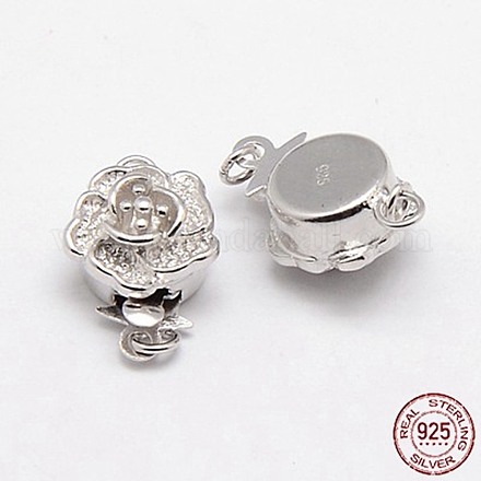 925 серебряная застежка с родиевым покрытием STER-A030-64-1
