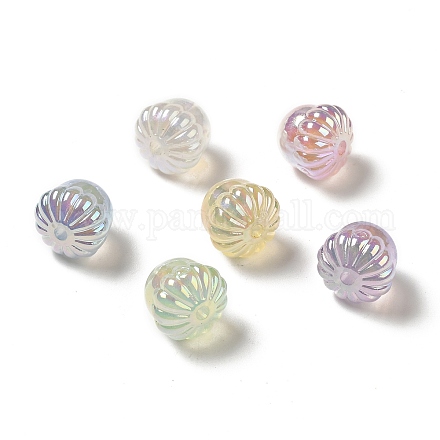 Placage uv perles acryliques irisées arc-en-ciel PACR-M002-10-1
