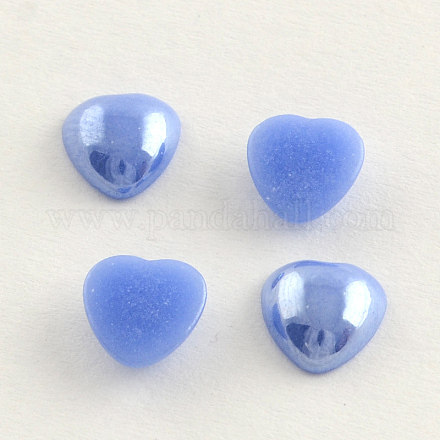 Pearlized Plated Opaque Glass Cabochons PORC-S800-8mm-10-1