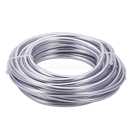 BENECREAT 3 Gauge(6mm) Silver Aluminum Wire 23 Feet(7m) Bendable Metal Sculpting Wire for Floral Model Skeleton Art Making and Beading Jewelry Work AW-BC0002-03D-01-1