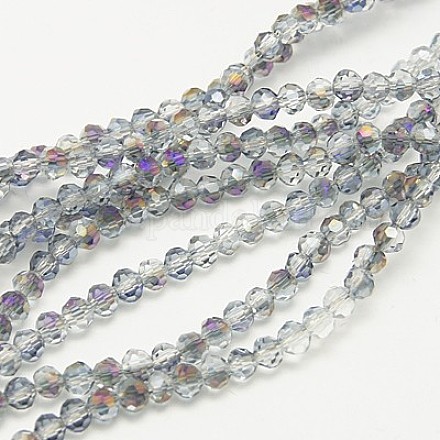 Chapelets de perles en verre électroplaqué EGLA-D021-18-1