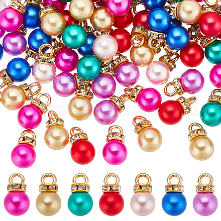 Nbeads 140 pz 7 colori charms in plastica abs KY-NB0001-62-1