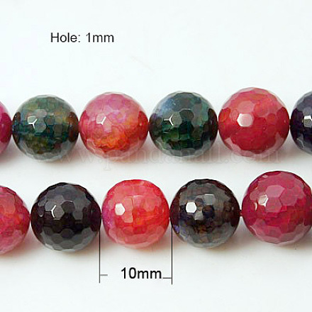 Chapelets de perles d'agate naturelle G-A063-10mm-2-1