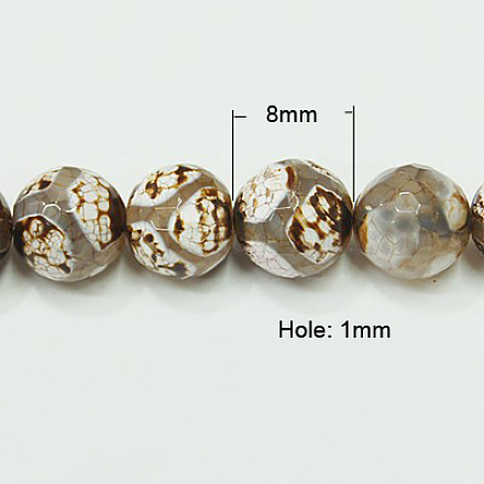 Natural Agate Beads Strands G-G043-8mm-6-1