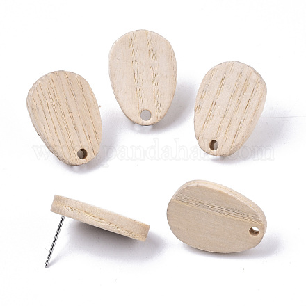 Aretes de madera de cedro MAK-N033-003-1