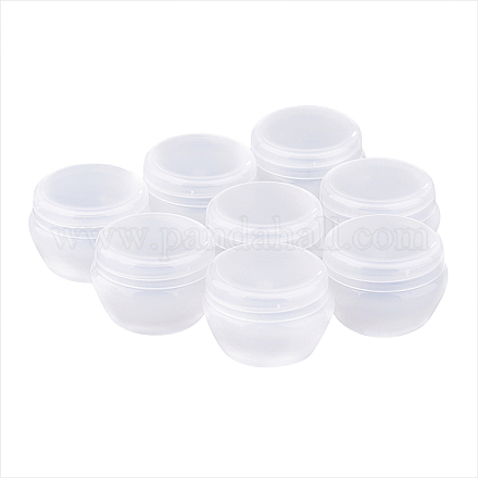 Benecreat 24 paquete 10g / 10ml frascos de contenedor blanco esmerilado con forro interior para maquillaje MRMJ-BC0001-39B-1