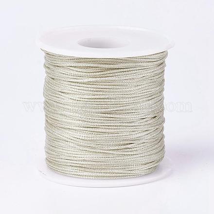 ポリエステルメタリック糸  フローラルホワイト  1mm  約100m /ロール（109.36ヤード/ロール） OCOR-F008-G02-1