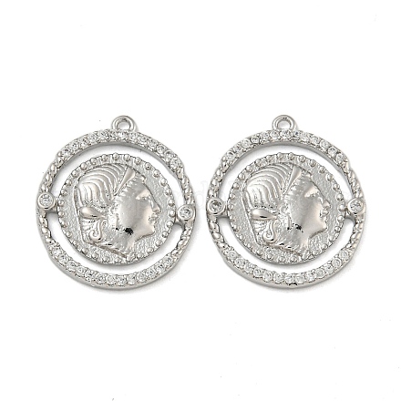 Подвески из латуни с прозрачным фианитом KK-N254-101P-1