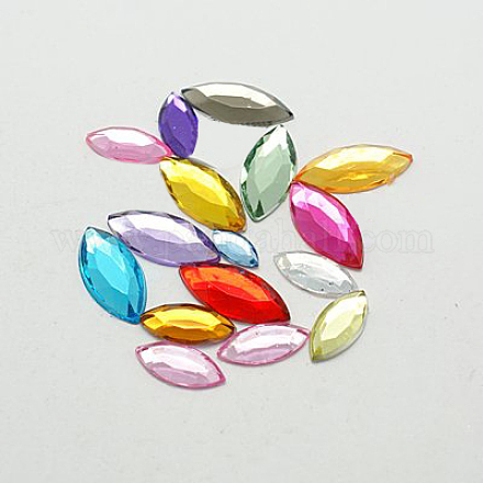 Cabuchones de diamante de imitación de acrílico de Taiwan imitación GACR-A021-5x10mm-M-1