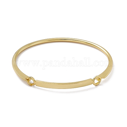 Rack Plating Brass Arch Link Bangle for Womwen BJEW-M229-28G-1