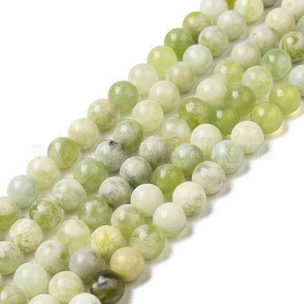 Chapelets de perles en jade naturelle nouvelle G-K340-A01-01-1