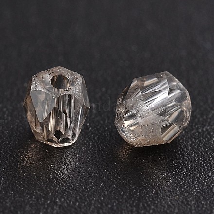 Lustre plaqué perles de verre de perles facettées EGLA-J118-PL01-1