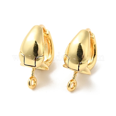 Brass Hoop Earring Findings KK-G434-02G-1