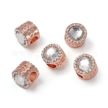 Rose Gold Plated Alloy European Beads MPDL-L030-J01-RG-1