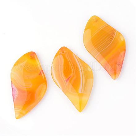 Natural Striped Agate/Banded Agate Pendants G-S207-01D-1