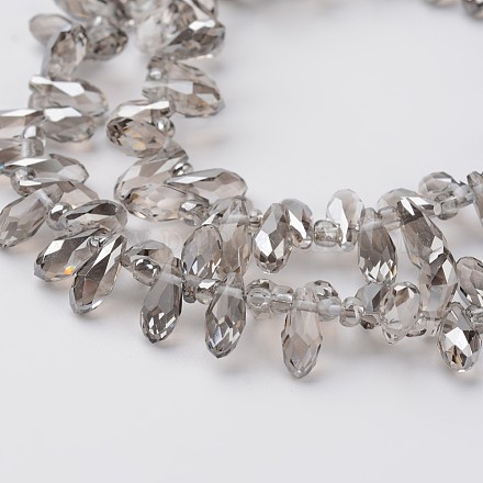 Chapelets de perles en verre électroplaqué EGLA-G006-PL01-1