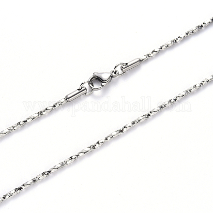 304 Coreana-Halskette aus Edelstahl NJEW-S420-006A-P-1