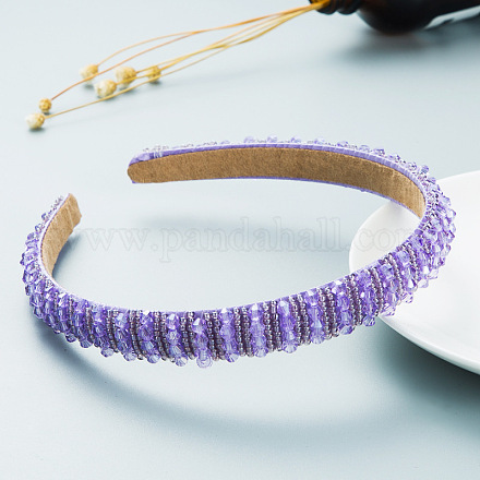 Bling Bling Haarband aus Glasperlen OHAR-PW0007-27T-1