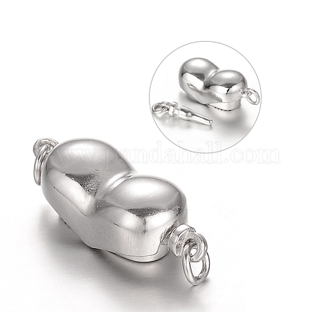 Calabash Platinum Plated Sterling Silver Box Clasps STER-N014-07-1