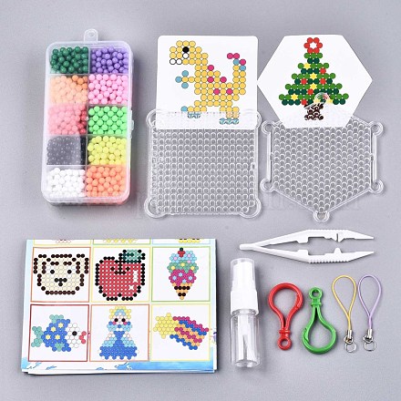 10 Farben 1100 Stück runde Wassersicherungsperlen-Kits für Kinder DIY-N002-012-1