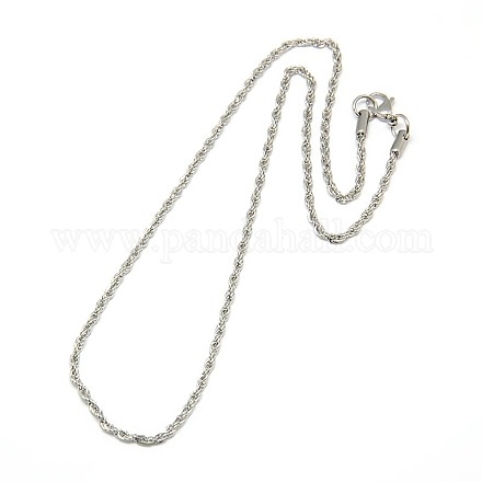 Modische 304 Edelstahl Seil Kette Halskette Herstellung STAS-A028-N050P-1