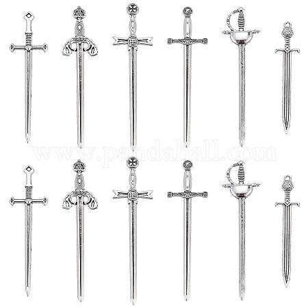 Wholesale SUNNYCLUE 1 Box 24Pcs Tibetan Style Sword Charms Knife Charm  Medieval Antique Swords Bookmarks Miniature Weapon Alloy Charms for Jewelry  Making Charm Fencing Bookmark Necklace Earrings DIY Dollhouse 