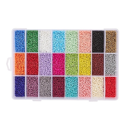 2mm Seed Beads Glass 15g  24 Colours 