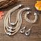 Alloy Barrel Beaded Multilayer Necklaces & Dangle Earring & Multilayer Bracelets Sets, Moccasin, 420mm