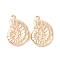 Brass Pendants, Cadmium Free & Nickel Free & Lead Free, Snail, Real 18K Gold Plated, 22x15x4mm, Hole: 1.5mm