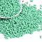 Baking Paint Glass Seed Beads, Round Hole, Peanut, Aquamarine, 3.5x6x3.5mm, Hole: 0.9mm, about 83pcs/10g