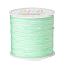 Nylon Braided Cord, Chinese Knotting Cord for Beading Jewelry Making Macrame Craft, Aquamarine, 0.8mm, about 98.43yards/roll(90m/roll)