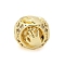 Brass Micro Pave Cubic Zirconia Beads, Gesture, Electroplating, Real 18K Gold Plated, 9~9.5x9~9.5x10mm, Hole: 2.7mm