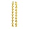 Brass Heart Flower Links Connector Charms, Lead Free & Cadmium Free, Matte Gold Color, 85mm