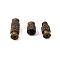 Brass Screw Clasps, Nickel Free, Antique Bronze, 12x4mm, Hole: 1mm