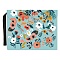 Polyester Book Cover, Notebook Wraps, with Hook and Loop, Rectangle, Flower, 400~420x285~305mm
