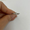 Brass Micro Pave Clear Cubic Zirconia Finger Rings, Real Platinum Plated, Letter R, Inner Diameter: 20mm