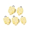 Handmade Polymer Clay Pendants, Ice Cream Charms, with Iron Loops, Champagne Yellow, 18~19.5x8.5~10.5x5mm, Hole: 1.8~2mm