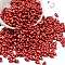 Spray Painted Opaque Acrylic Beads, Peanut, FireBrick, 6.5x4x3mm, Hole: 1.2mm, about 10000pcs/500g